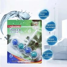 1張卡片含有4個松木香氣的掛式馬桶清潔球,可消除異味和污漬,掛鉤式浴室馬桶清潔劑,家庭清潔工具