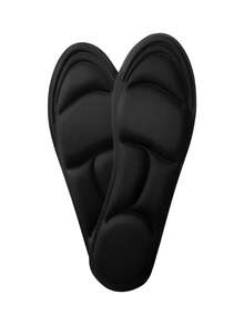 1雙記憶泡棉5d運動鞋墊,適用於男女鞋款,除臭透氣緩震運動鞋墊,腳部護理矯正鞋墊 - 黑色 - 查看 3