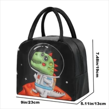 New Arrival High Capacity 3d Patterned Cute Visual 3d Cartoon Insulated Lunch Bag For Outdoor Activities, Work And School With Thickened Aluminum Foil Lining - Black - View 4