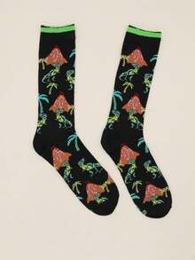 1 đôi Của phụ nữ Khủng long In Vớ - Nhiều màu - Xem 3