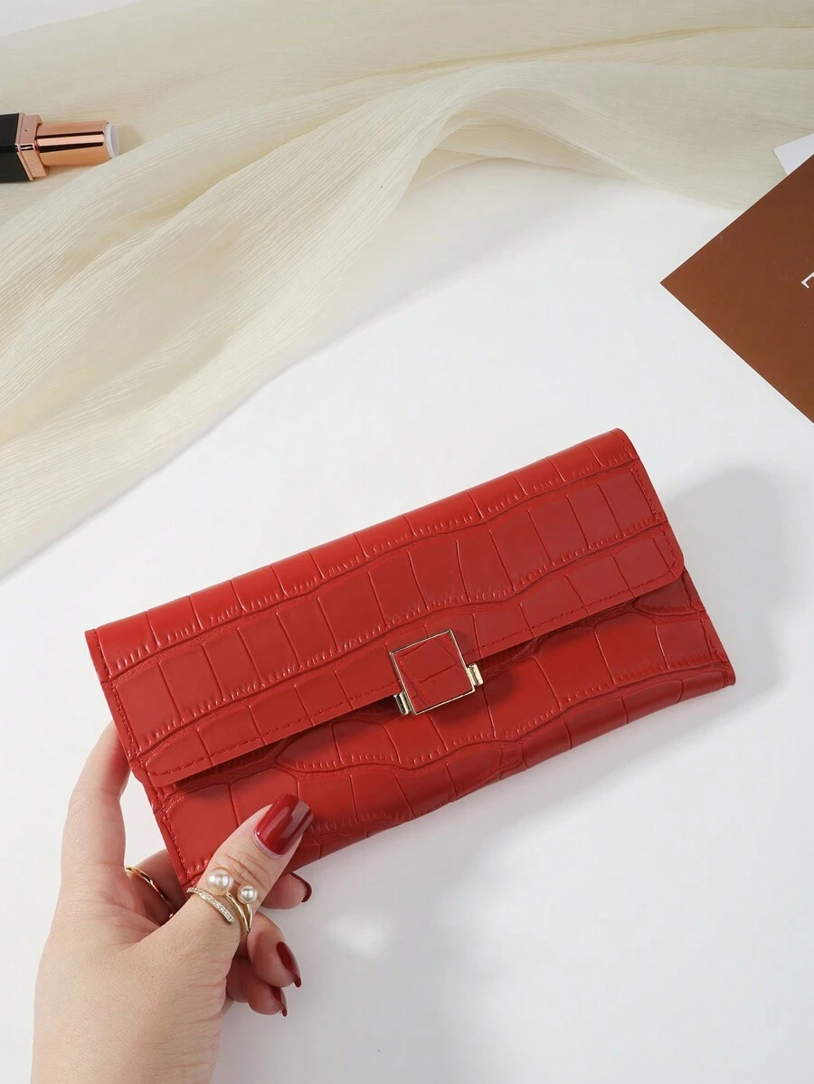 鳄鱼压纹折叠女士时尚现代商务超薄便携多功能大容量信用卡拉链身份证现金存储商务休闲完美学校大学工作商务通勤教师节返校假期办公室周年纪念日情人生日礼物女性白领大学生包学校用品宿舍和返校女士钱包钱包长钱包