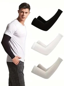 Tay áo làm mát cho nam - Chống nắng khi chơi gôn, đạp xe, chạy bộ và lái xe - Giữ mát và được bảo vệ cả ngày Tay áo che tay Găng tay trắng Giữ ấm tay Trang phục mùa thu Trang phục Halloween Tay áo đen Quà tặng cho nam giới - Màu Xám nhạt - Xem 3
