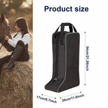 1pc Riding Boots Bag Equestrian Equipment Bag For Horse Riding Boots Storage - Black - View 2