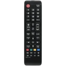 BN59-01199F Universal Remote Control Compatible With Samsung TV Remote, Replacement Compatible With All Smart TV LED LCD HDTV QLED SUHD UHD 4K 3D TV - Black - View 1