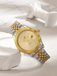 RICECGO 1入組男士經典石英手錶，適用於日常佩戴、商務會議和送禮 - 彩色 - 查看 3