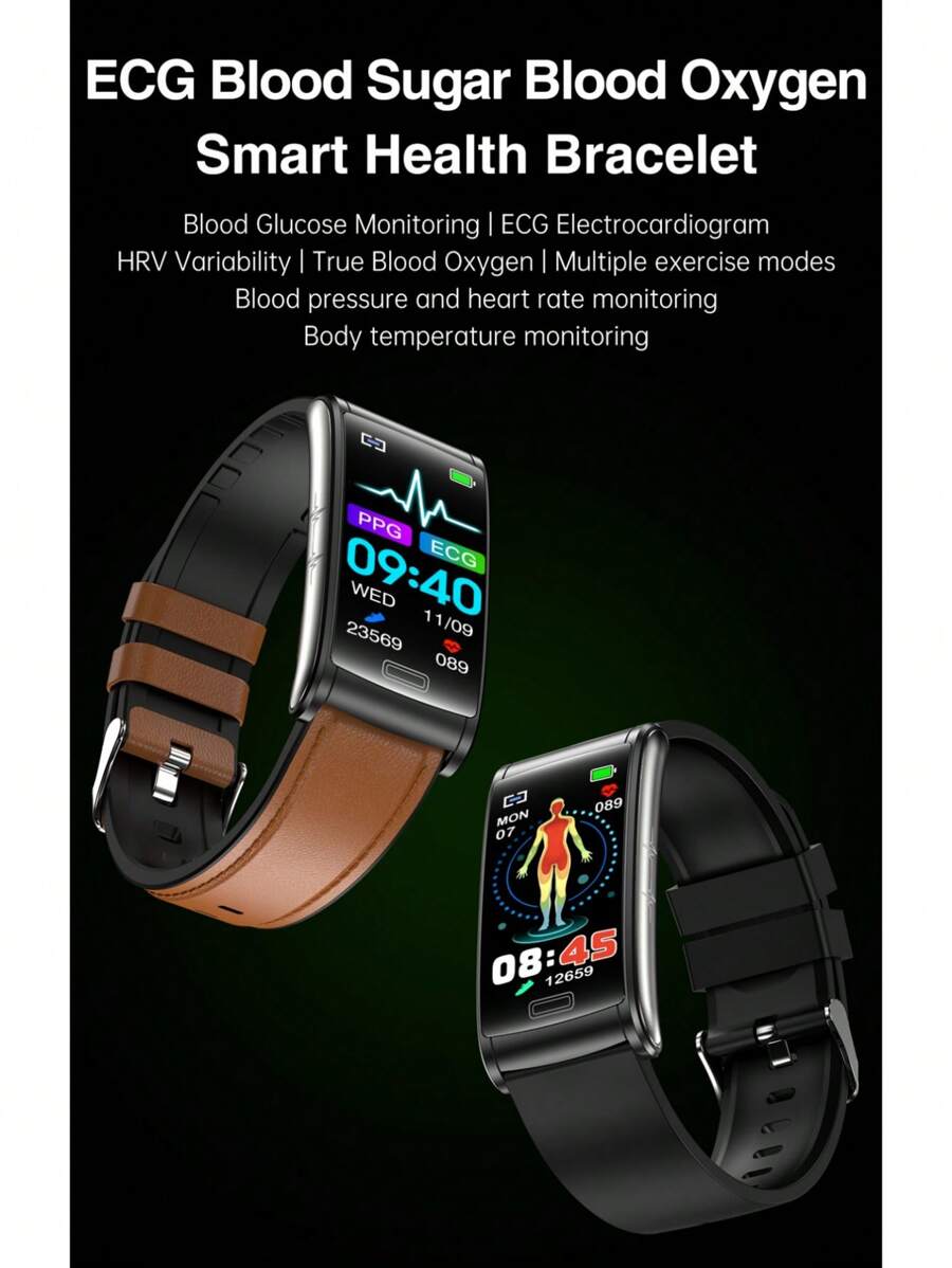 LORDWEY E600 ECG Smart Watch Men NonInvasive Blood Glucose Heart Rate