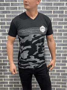 Men T-Shirts - 黑色 - 查看 1