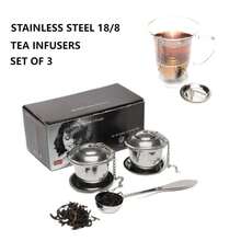 3pcs/set Stainless Steel 304 Tea Infuser Ball With Tea Spoon - Silver - View 1
