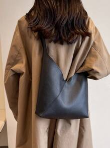 Pu材料手提包,肩背式購物袋,適用於工作、購物及短途旅行