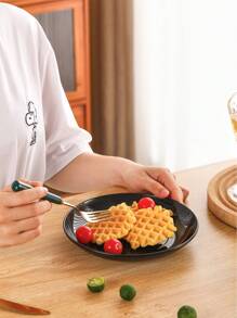 8 件/套双色可选 Pp 塑料盘子，3 种尺寸：6.2/7.7/9.3 英寸，简易圆形餐盘，适用于沙拉、厨房、圣诞礼物、学校用品 - 彩色 - 查看 4