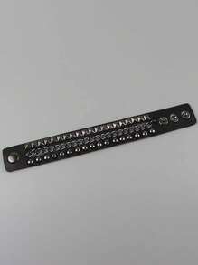 Bracelet De Cosplay Lolita Harajuku Japonais, Bracelet en PU Masculin-féminin Cool À Rivets Punk Rock, Chaîne Noire Et Métal Pour Couple Décoratif Branché Et À La Mode