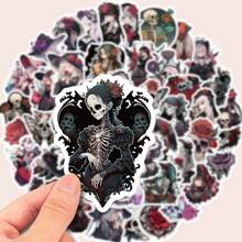 50pcs Gothic Rose Girl Graffiti Stickers For Decorating Mobiles, Laptops, Suitcases, Notebooks - Apricot - View 2