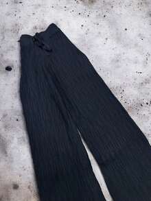 Pantalon acampanado - Negro - Ver 2