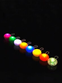 1 件随机颜色夜光狗项圈发光吊坠 LED 闪光灯宠物牵引绳配件夜光明亮项链狗项圈 - 彩色 - 查看 4