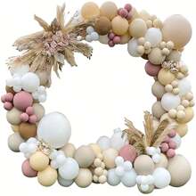 150 piezas de globos de látex de 5/10/12 pulgadas en colores piel, blanco y rosa para decorar arcos, guirnaldas florales en fiestas de cumpleaños, bodas o eventos, Navidad