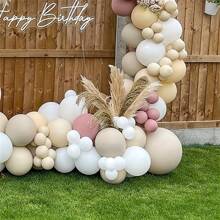 150 piezas de globos de látex de 5/10/12 pulgadas en colores piel, blanco y rosa para decorar arcos, guirnaldas florales en fiestas de cumpleaños, bodas o eventos, Navidad