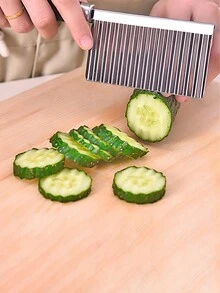 1 件装不锈钢波浪土豆切片器切丝器 - 銅色 - 查看 2