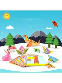 54 Sheets Of Creative Diy Colorful Origami Paper Set For Children Kindergarten Handcraft Material - Apricot - View 5