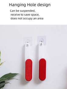 1pc Portable Lint Brush, Simple Two Tone Plastic Lint Remover Brush For Clothes - Multicolor - View 8