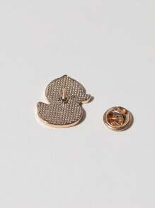 1只時尚的滴漆黃色小鴨別針,適合女性日常穿著,衣服,包包裝飾