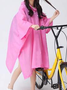 1pc Thickened Waterproof Eva Hiking Raincoat, Unisex Multifunctional Raincoat For Hiking With Transparent Design For Men And Women, Waterproof Camping Poncho For Backpacking For School,Office,Household,Travel, Back To School Supplies Summer Cooling,Beach,Travel