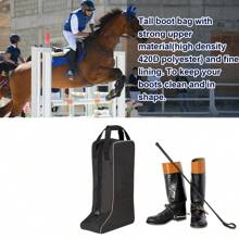 1pc Riding Boots Bag Equestrian Equipment Bag For Horse Riding Boots Storage - Black - View 1