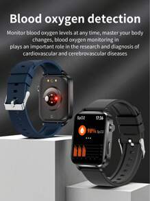 LORDWEY F100 Smart Watch 1.7inch Laser Body Temperature Blood Glucose SPO2 BP 24H Heart Rate Health Monitoring Smartwatch - Coffee Brown - View 7