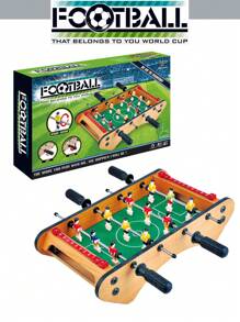 1套桌上足球台 - 便攜式迷你足球/足球遊戲套裝,附有兩個球和得分器,供成年人和兒童玩家使用,適用於2023萬聖節和聖誕節家庭派對用,2位玩家對戰的桌面遊戲 - 彩色 - 查看 1