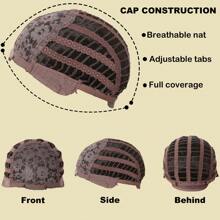 漸變棕色金髮長捲髮 24 英寸有劉海長合成高溫纖維自然性感優雅浪漫女性日常使用角色扮演派對度假