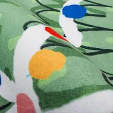 1 件卡通聖誕樹形狀地毯,聖誕風格人造羊絨圓點圖案,帶防滑底部柔軟吸水墊,適合臥室、客廳、走廊、聖誕裝飾品 - 薄荷綠 - 查看 3