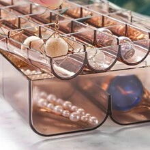 30格咖啡色珠寶盒收納盒 - 卡其色 - 查看 2