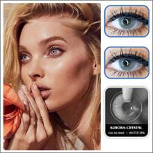 EYESHARE 1 Pair Mix Blood Light Color Contact Lens Cosmetic Beauty Eye Makeup Colored Lenses 14.2mm Yearly Use Halloween Costume Cosplay - Crystal - View 4
