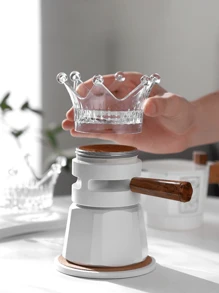 1pc Moka Pot Cloth Powder Insert Crown Shaped Coffee Powder Filling Tool, Creative Moka Pot Accessory - Clear - View 2