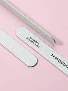 5件装木质指甲锉，100/180目双面砂纸，可水洗，可重复使用，适用于天然指甲的美甲工具，家用和美甲沙龙均可使用。指甲打磨块锉，美甲用品，美甲工具，美甲艺术工具，返校季，美甲，美甲工具，适用于假指甲 - 灰色 - 查看 7