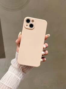 1 Funda De Teléfono De Color Sólido Compatible Con Iphone - Rosa Pálido - Ver 2
