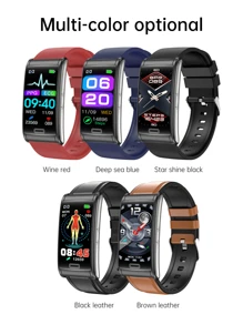 LORDWEY E600 ECG Smart Watch Men Non-Invasive Blood Glucose Heart Rate Blood Pressure Monitor Sports Steps Smartwatch Women Android - Red - View 10