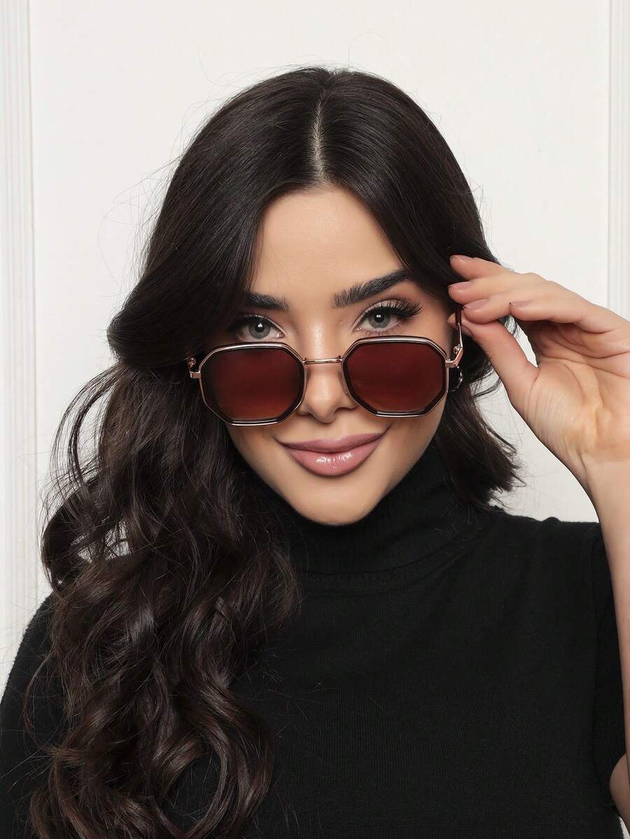 Óculos Feminino QUADRADO Casual Fashion, Adequado Para Uso Diário LENTE