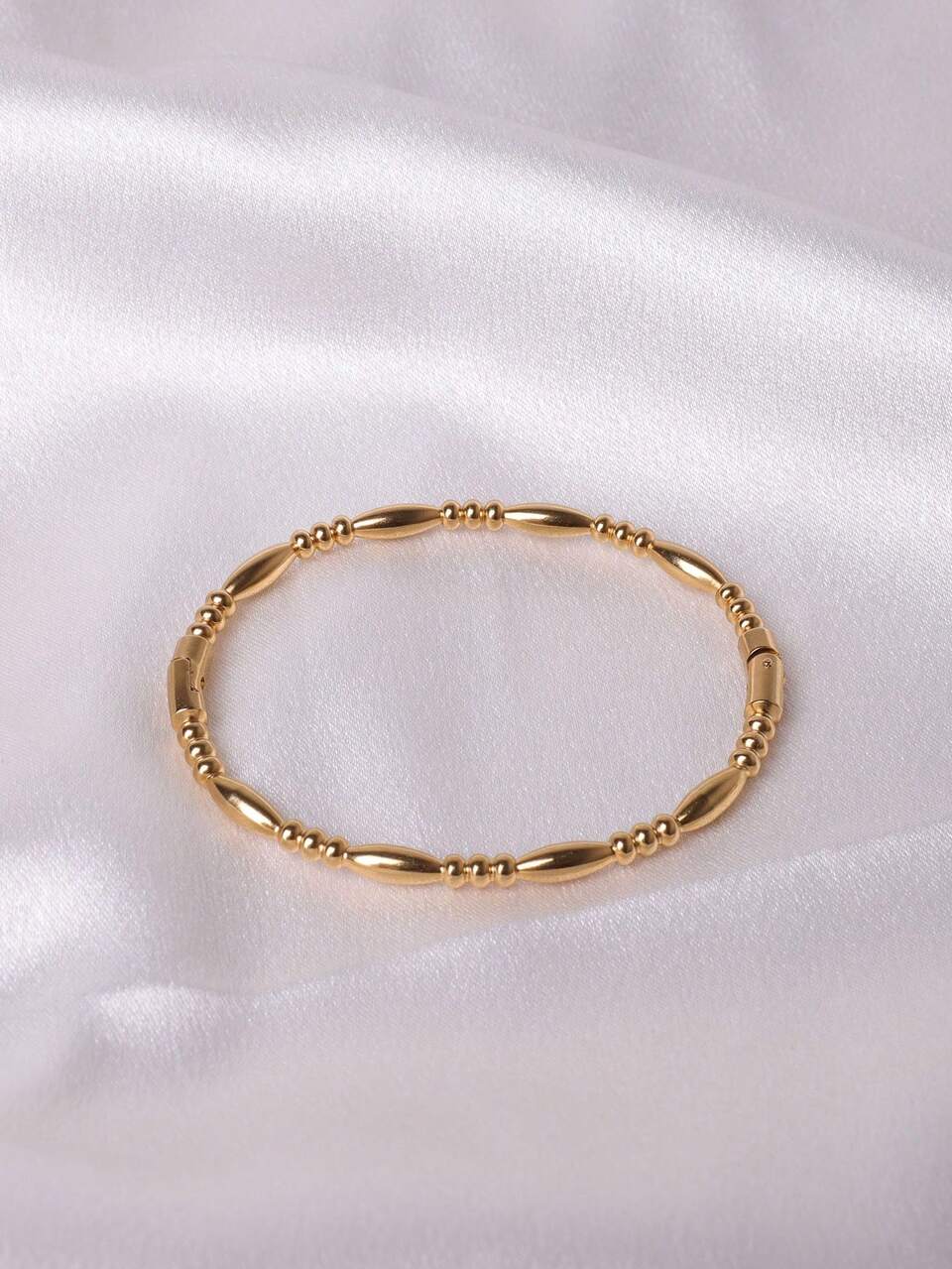 1pc Water Drop Shaped Stainless Steel Bangle Suitable For Women As Gift