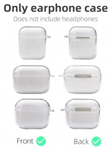 1pc Ditsy Floral Clear Phone Case & 1pc Case Compatible With Airpods Compatible With iPhone15/15Plus/15Pro/15Promax - Multicolor - View 6