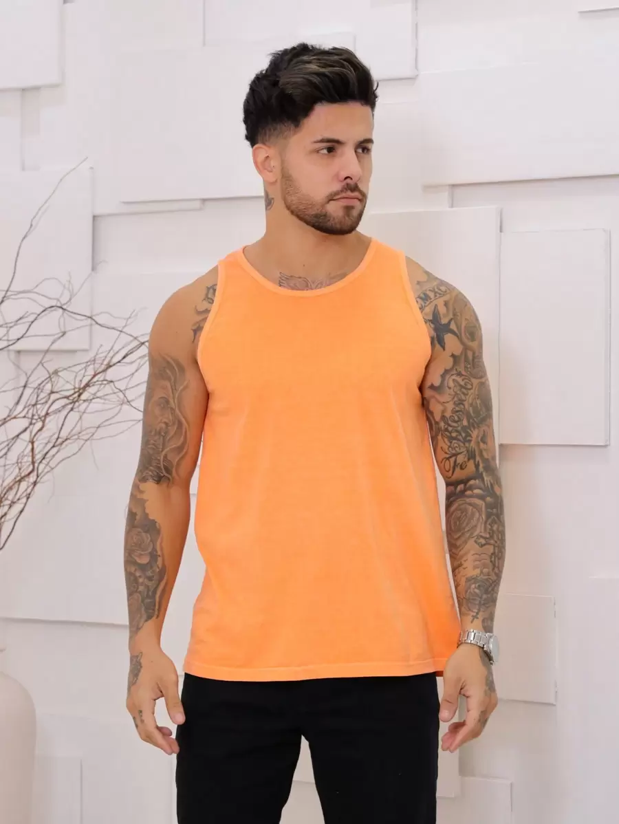 Men T-Shirts - 橘色 - 查看 1