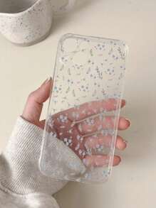 苹果 1 件蓝色花卉透明 TPU 手机壳 兼容 iPhone - 彩色 - 查看 3
