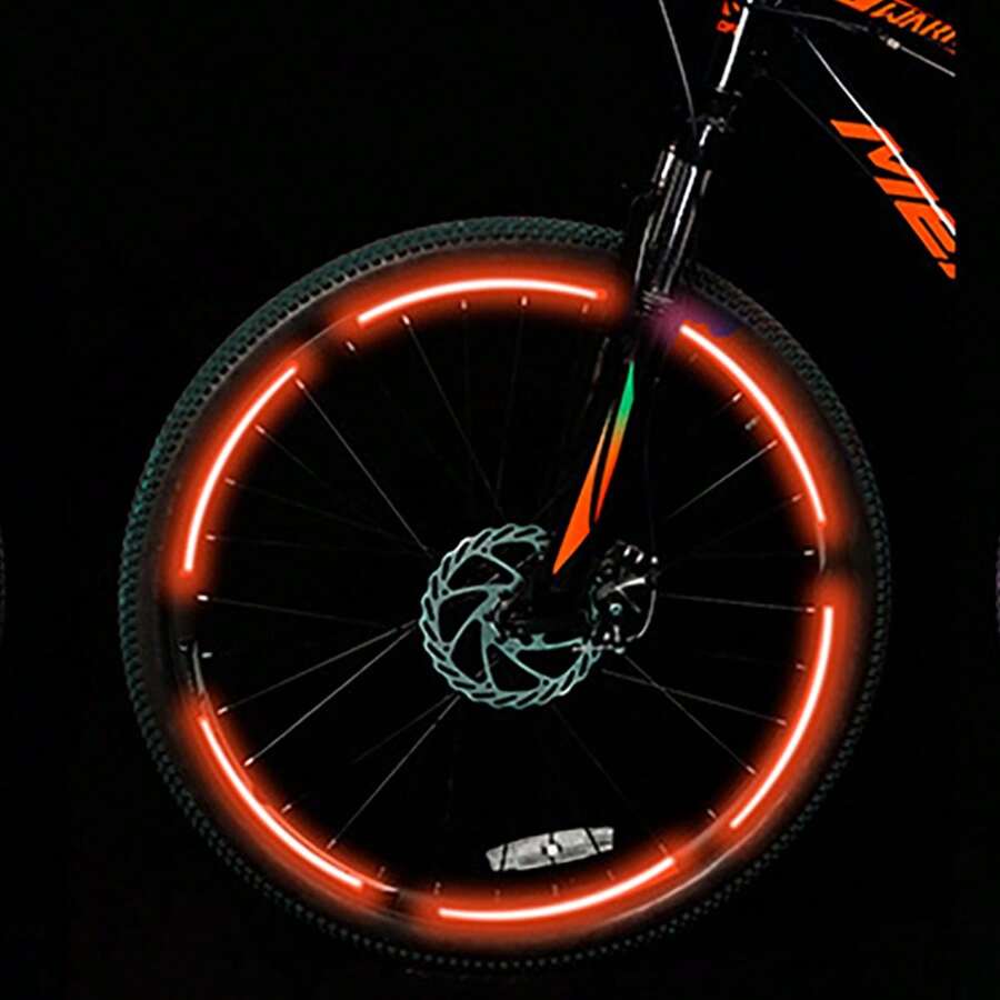 1pc Bicycle Reflective Sticker, Wheel Rim & Tire Reflective Decal For 26-inch Mountain Bike