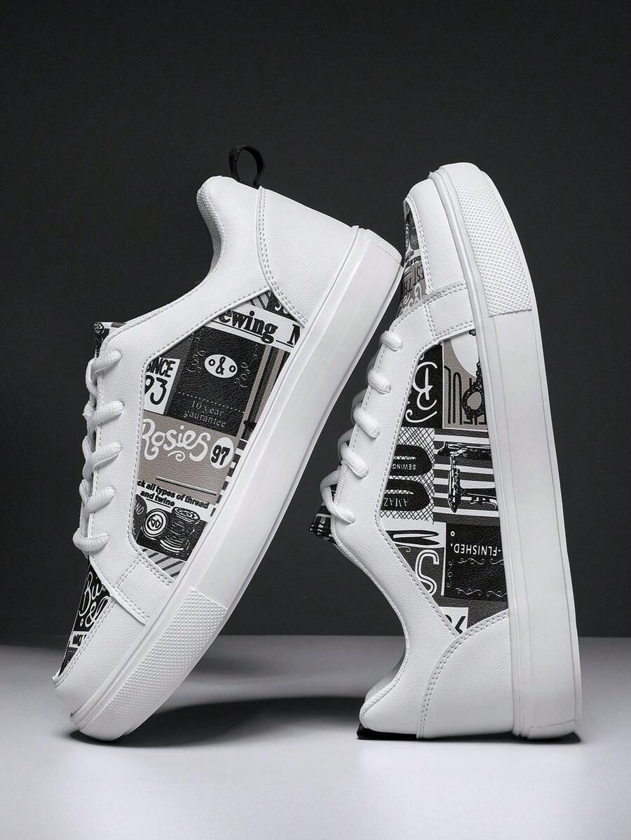 Zapatos Deportivos Para Hombres - Blanco y Negro - Ver 1