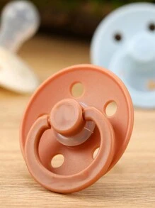 1pc Pacifier In Macaron Colors With Magic Soothing Function. Size S For 0-6 Months Babies And Size L For 6-36 Months Babies. Made Of Soft Silicone And Can Instantly Pacify And Soothe The Baby During Breastfeeding And Helps In Anti-colicking. - Beige - View 4