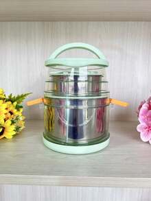 TUPPER/LONCHERA TERMICA ACERO INOXIDABLE PARA ALMUERZO ESCOLAR, ALTA CAPACIDAD. - Verde - Ver 1