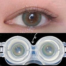 Morningcon Pink-Brown Colored Contact Lenses (same Prescription For Both Eyes) With Natural Look, 2pcs/pack - Green - View 6
