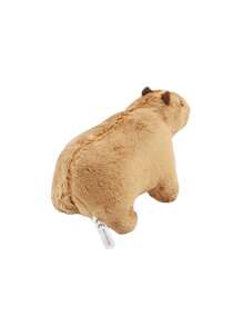 1pc Brown Lifelike Plush Capybara Stuffed Animal Toy, Short Hair, Birthday Gift For 14-year-old Boys And Girls, Suitable For Halloween & Christmas Gifts Desktop Decoration - Brown - View 9