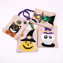 1pc Black Cat Design Halloween Gift Bag - black cat - View 10