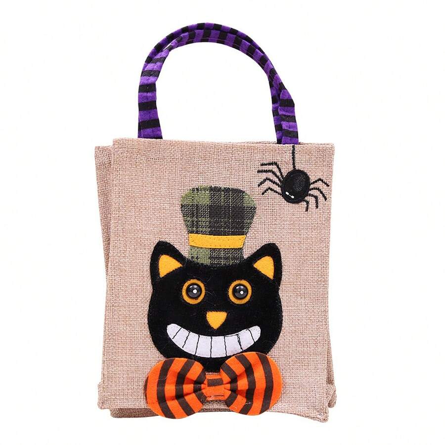 1pc Black Cat Design Halloween Gift Bag - black cat - View 1
