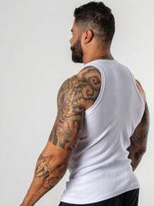 Men Tank Tops - White - View 3